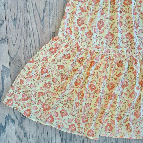 NWT Billabong Women’s Golden Cosmos Floral Long Sleeve Yellow Maxi Dress Small - Picture 10 of 15